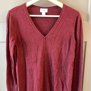 Old Navy Burgundy Tunic Sweater
